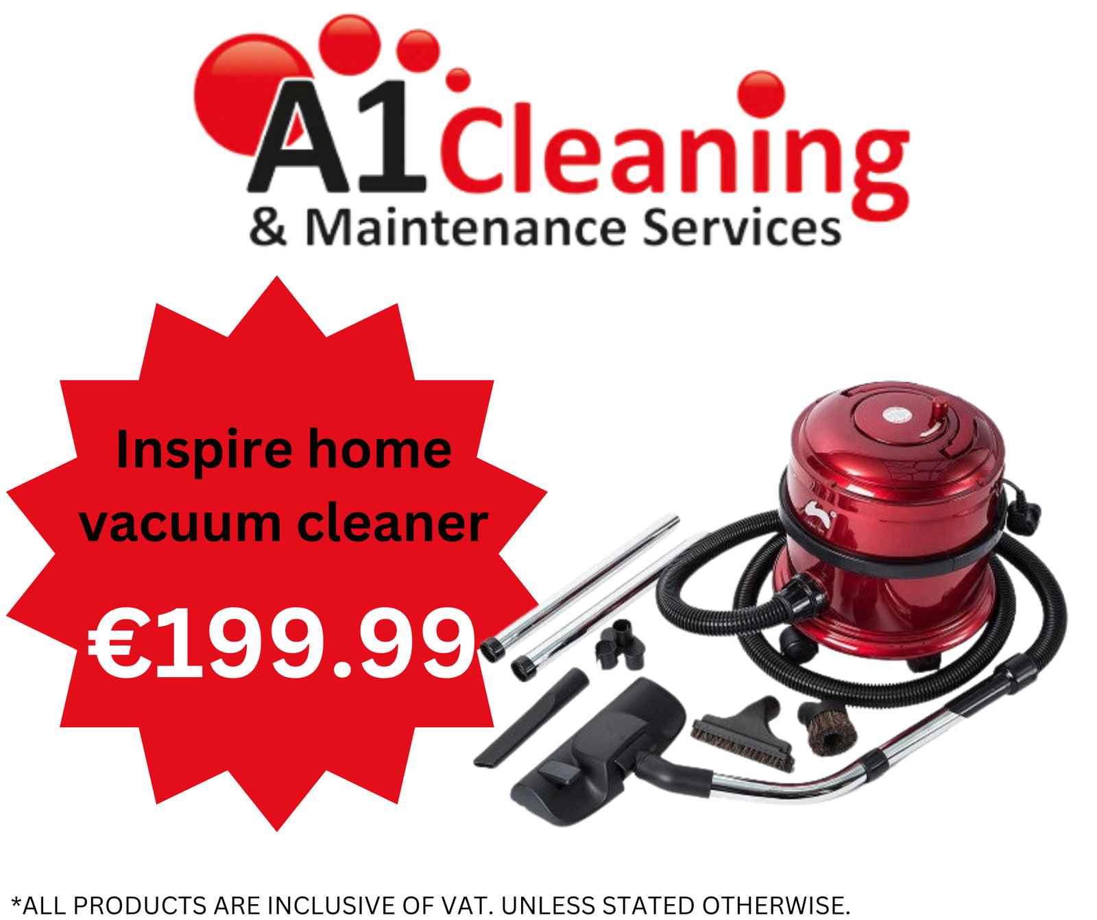 Inspire Home  Vacuum Cleaner INSIH100R with HEPA Filter