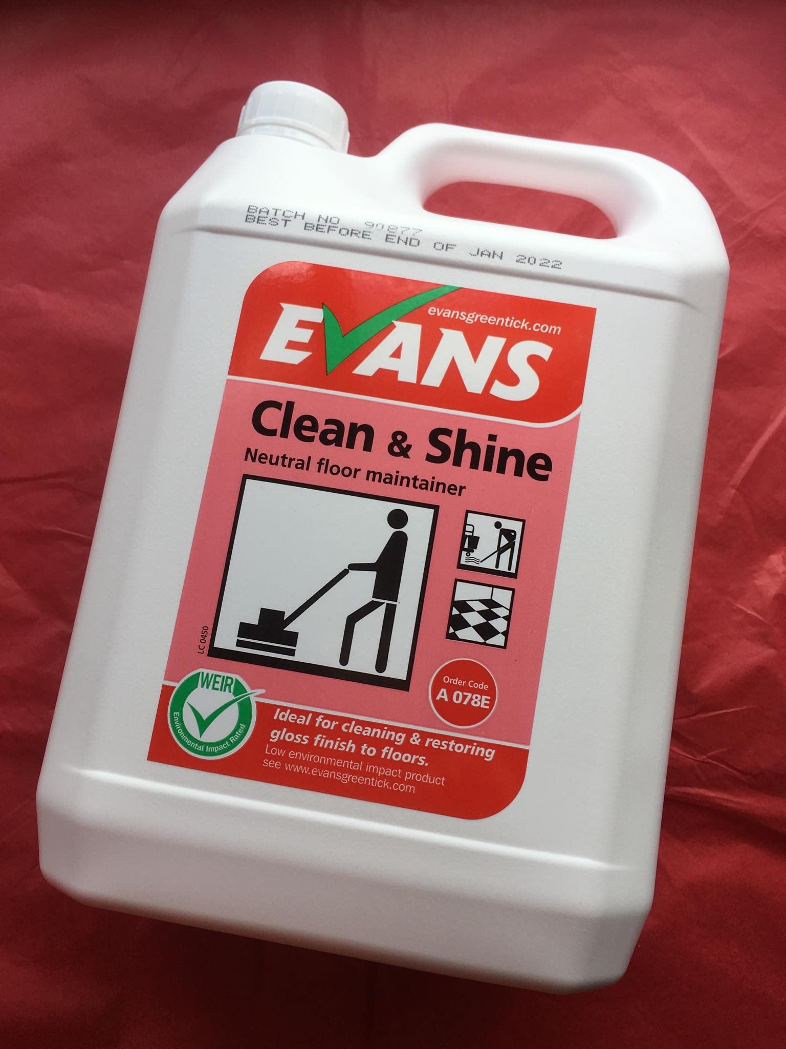 Evans Clean and Shine floor cleaner